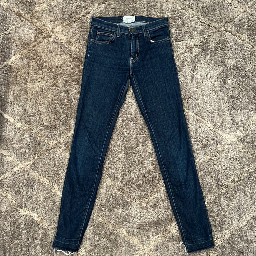 Current Elliot frayed hem skinny Jean